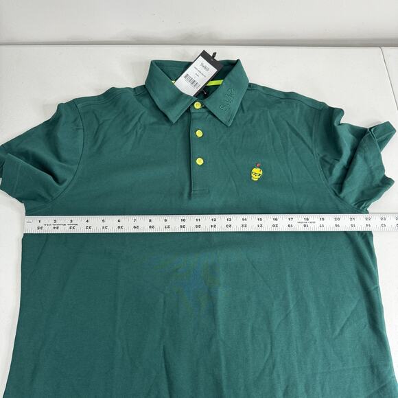 Swag Golf Masters Polo Shirt Mens Large Green Skull Logo Embroidered Performance - Picture 8 of 12